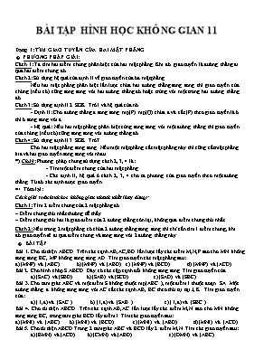 Bài tập Hình học không gian 11